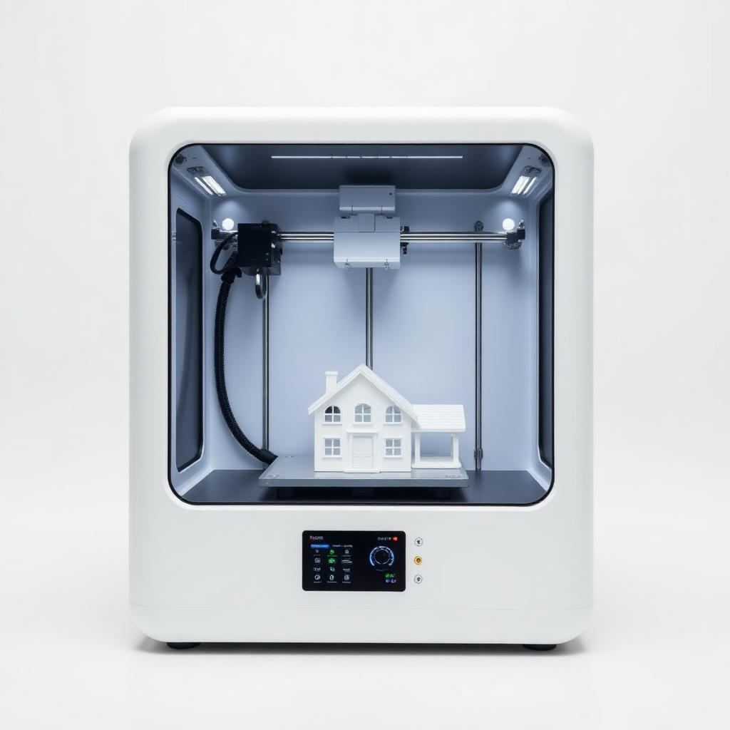Creality K1 compacte witte 3D printer met gesloten behuizing