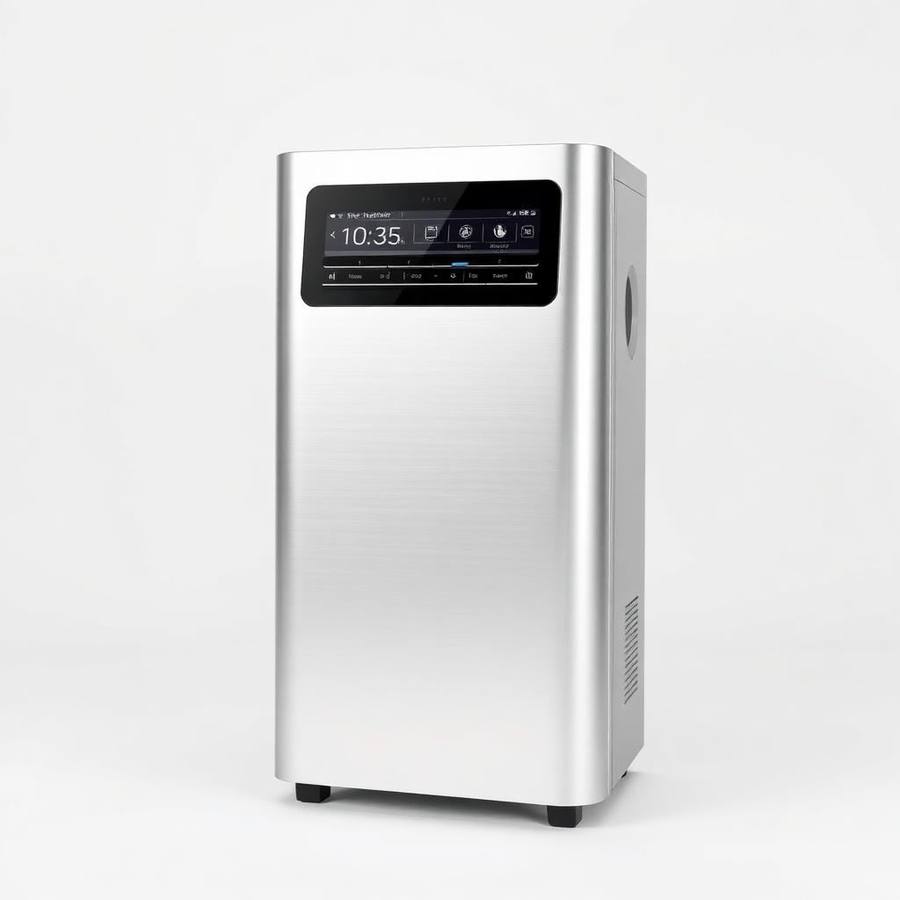 Smart Touchscreen Mobiele Airco 14.000 BTU – RVS Behuizing