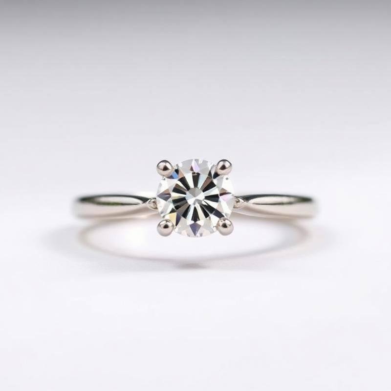 Klassieke Solitaire Diamanten Ring - Witgouden Verlovingsring met Briljant