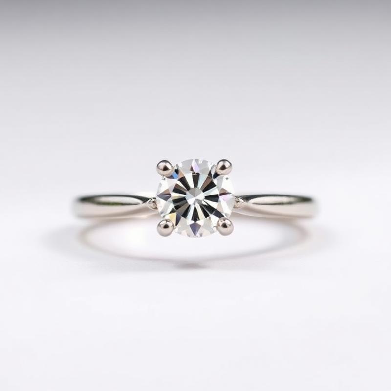 Klassieke Solitaire Diamanten Ring - Witgouden Verlovingsring met Briljant