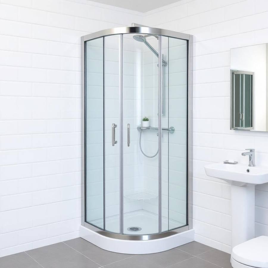 Compacte Douchecabine met Draaideur voor Kleine Badkamer – Ruimtebesparend Vierkant Model