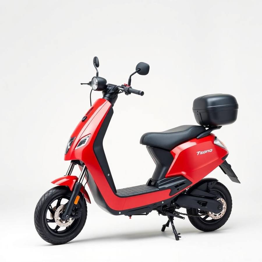Elektrische Scooter met Zadel in Rood - Comfortabele Zit-E-Step