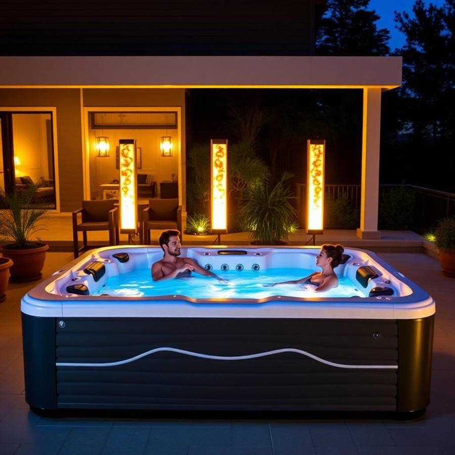 Premium 7-Persoons Entertainment Spa