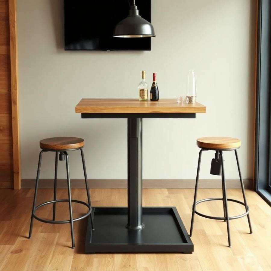 Industriële Bartafel met Krukken – Statafel Set voor de Thuisbar