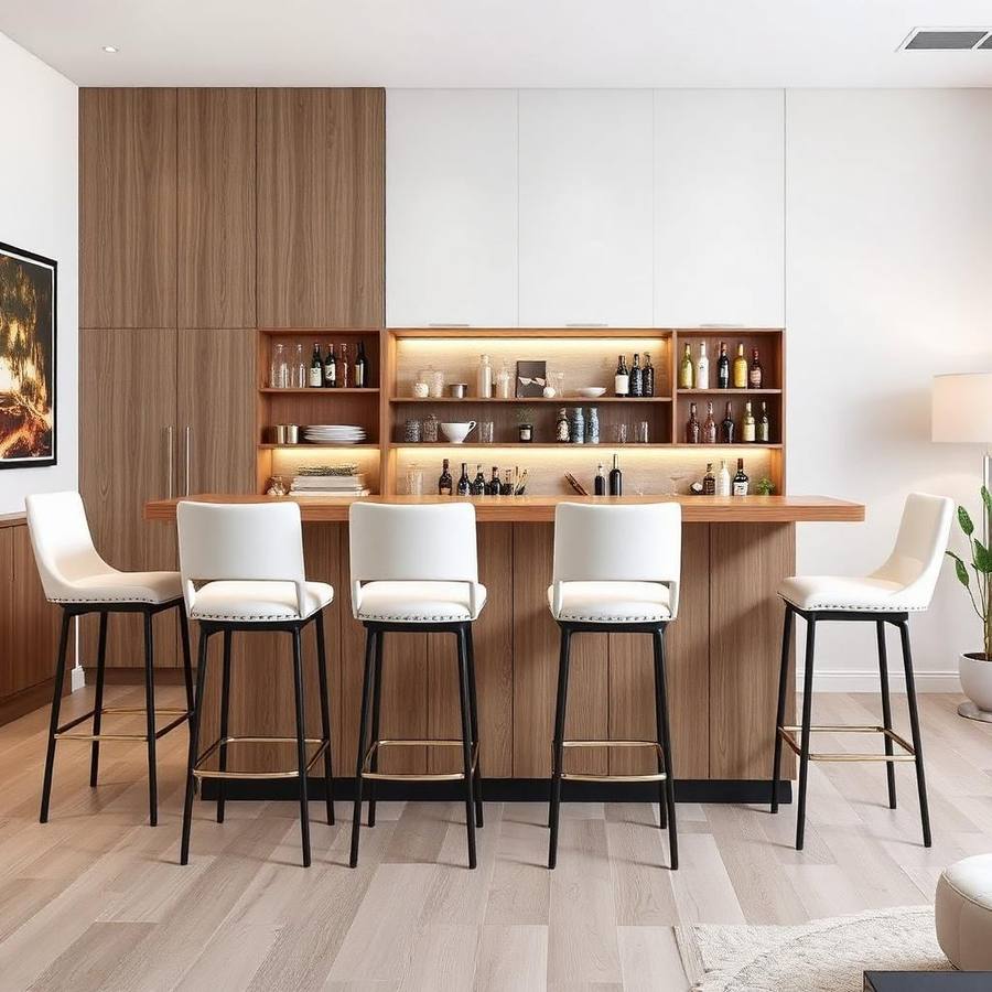 Grote Thuisbar met Barkrukken – Complete Bar Set met Toonbank en Stoelen
