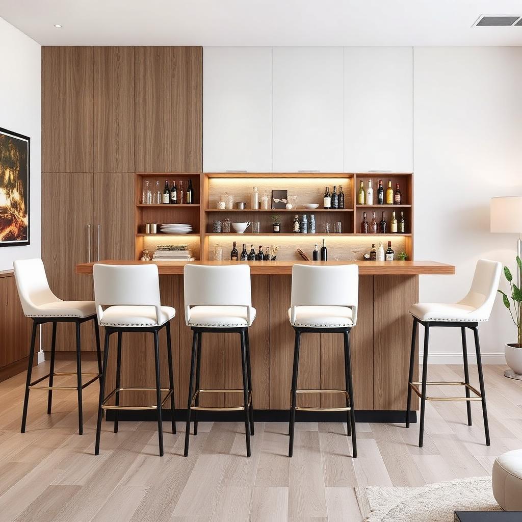 Grote Thuisbar met Barkrukken – Complete Bar Set met Toonbank en Stoelen
