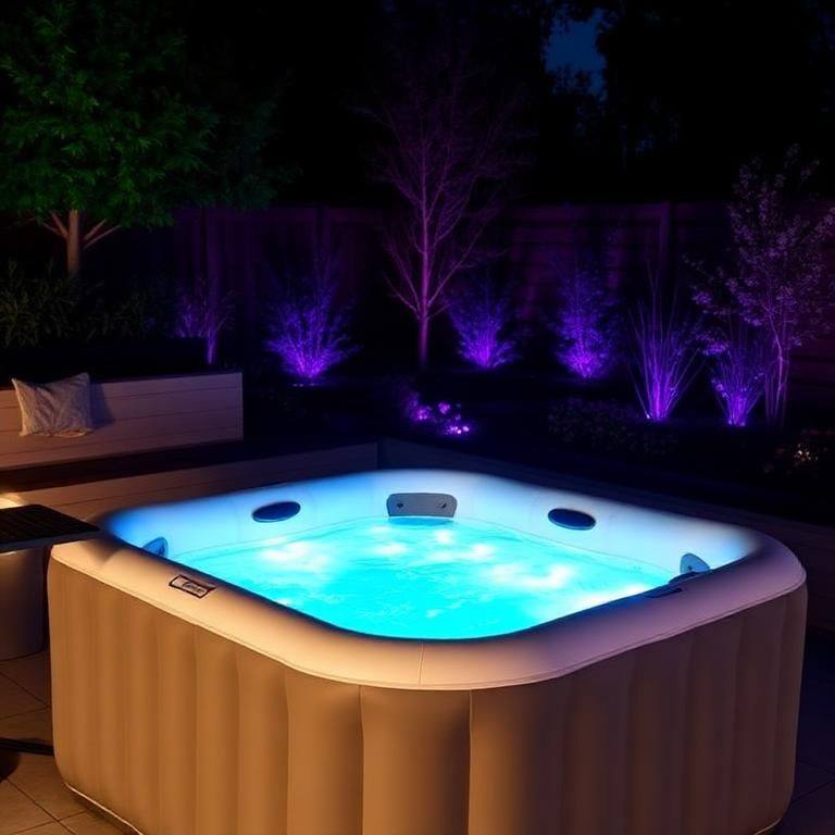 LED Bubbelspa Crème Beige – Multi-Color Ambient Lighting