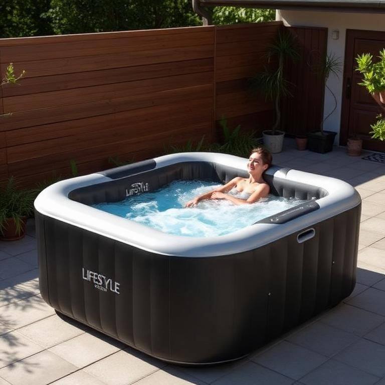 Vierkante Bubbelspa Antraciet – Met Geïntegreerde Hydrojets
