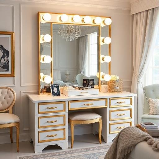 Yoleo Kaptafel met XXL Hollywood Spiegel