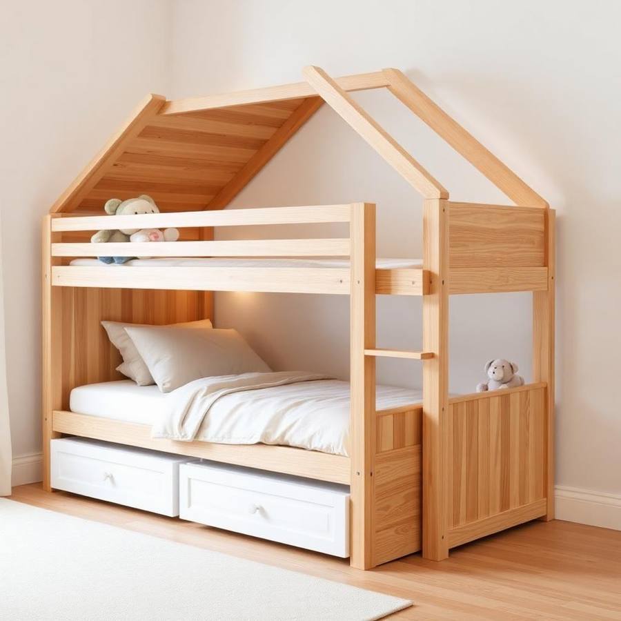 Kinderhuisbed met Glijbaan — Speels Huisbed voor een Avontuurlijke Kinderkamer