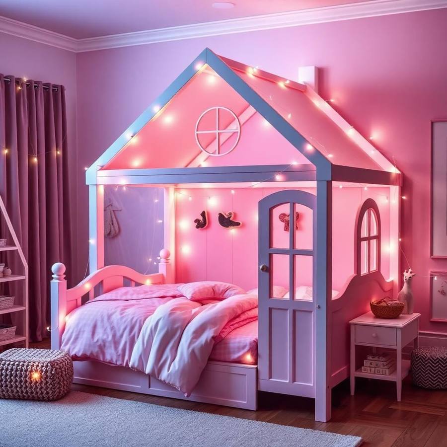 Kinderhuisbed 90x200 Meegroeibed — Groot Huisbed dat Jarenlang Meegaat