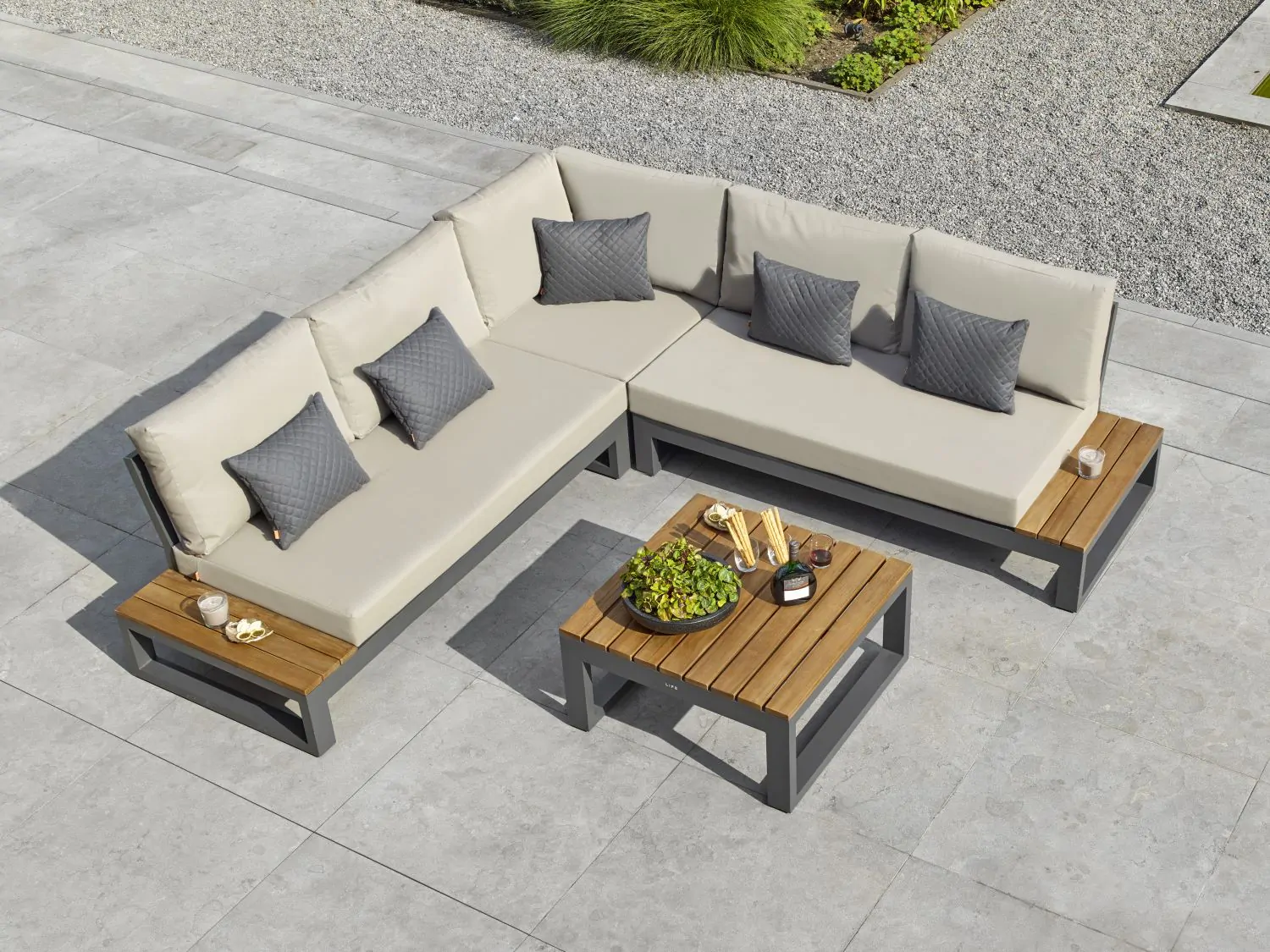 Soho Loungeset – Aluminium & Teakhout