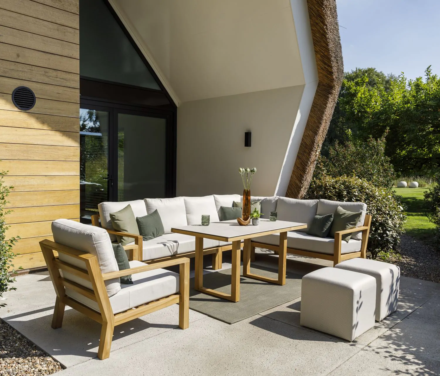 Timber Loungeset – Hoge Rugleuning Comfort