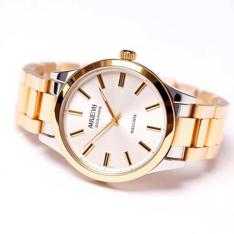 Two-Tone Dameshorloge in Goud en Zilver met Schakelband
