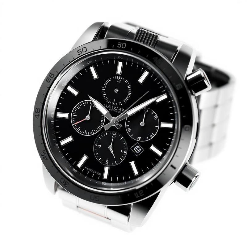 Luxe Heren Chronograaf met Zwarte Wijzerplaat en Stalen Band