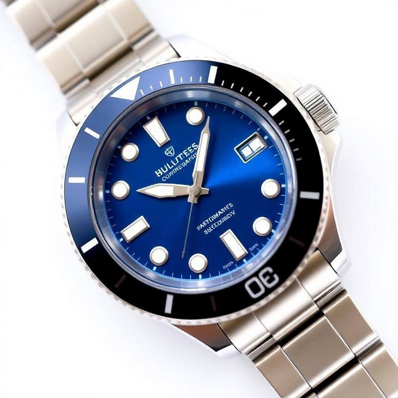 Heren Automatisch Duikhorloge met Blauwe Wijzerplaat