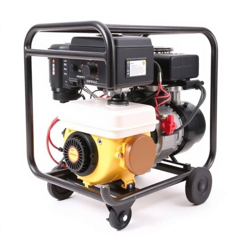 Dual Fuel Generator op Benzine en Gas met Wielen