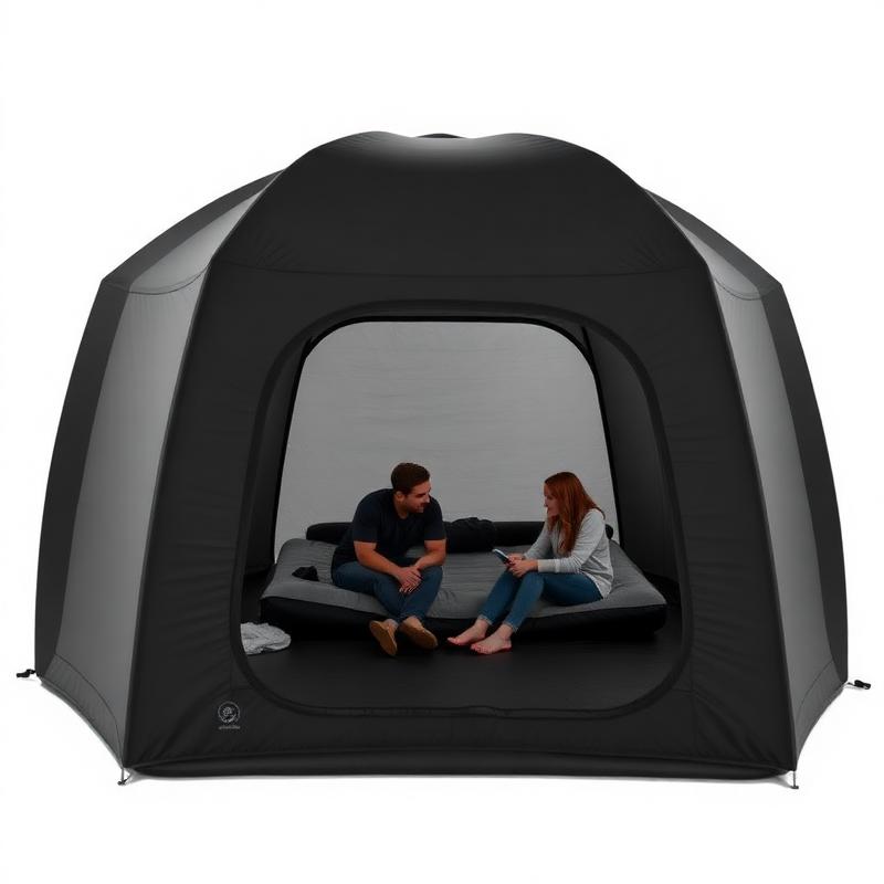 Opblaasbare Tunneltent voor Vier Personen - Air Tent met Grote Voortent