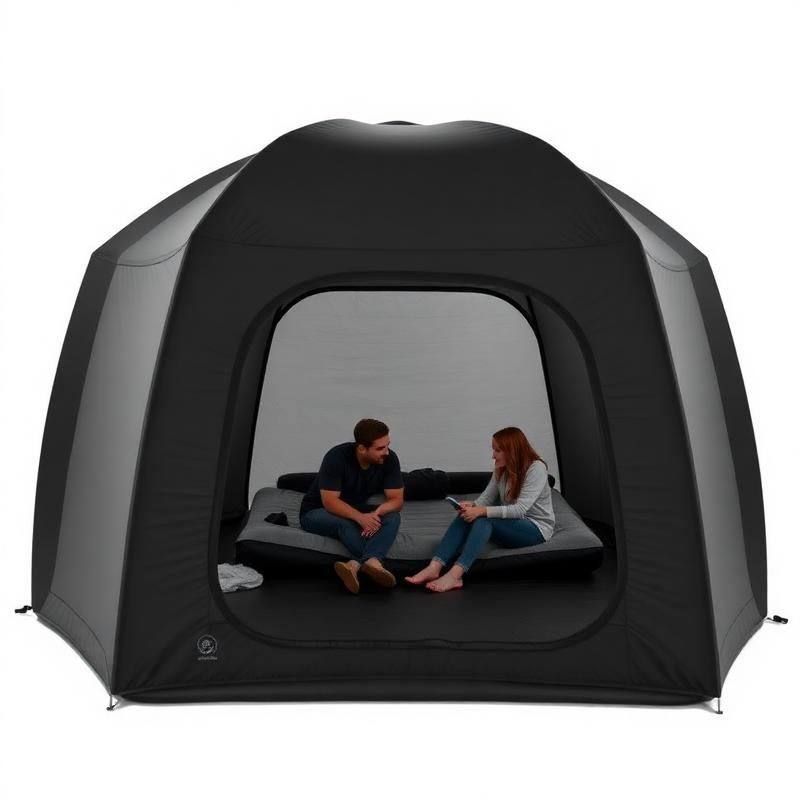 Opblaasbare Tunneltent voor Vier Personen - Air Tent met Grote Voortent
