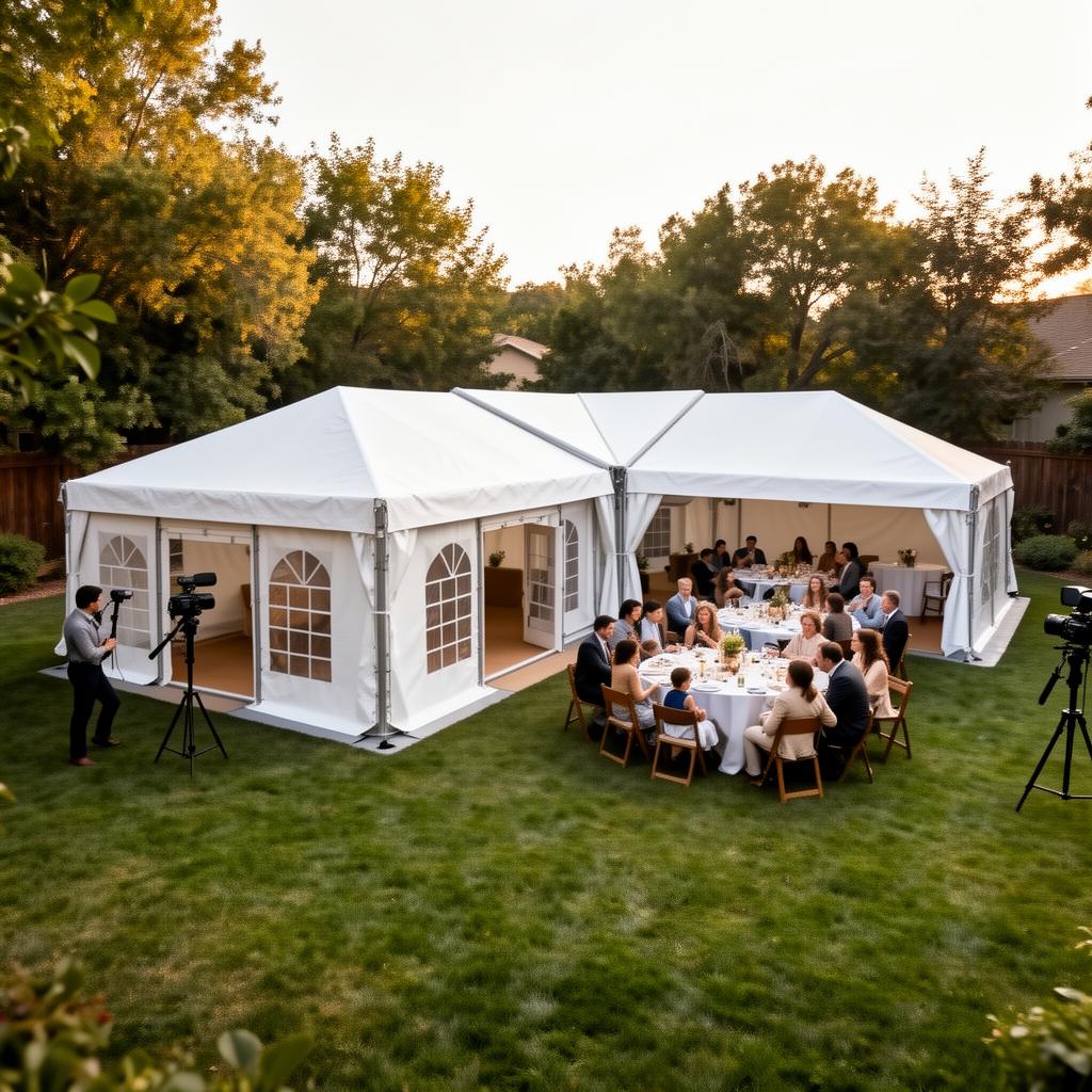 Modulaire Connectable Party Tent System – Uitbreidbare Feesttent voor Groeiende Gezelschappen