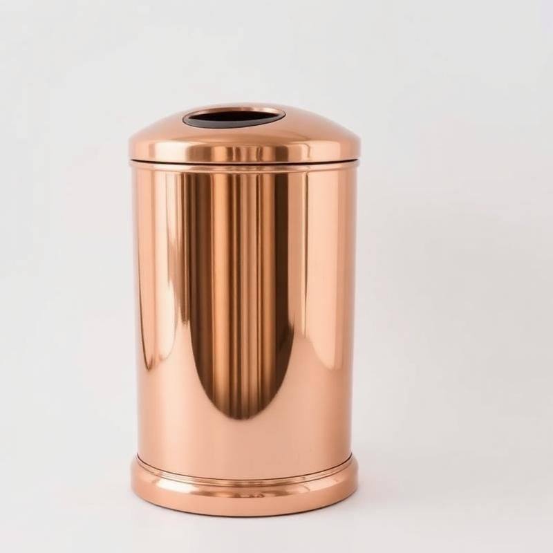 Rosé Goud Luxe Pedaalemmer - Designer Vuilnisbak met Koperen Finish