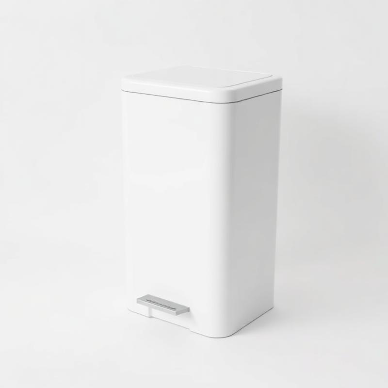 Witte Soft-Close Pedaalemmer - Minimalistische Vuilnisbak voor Strakke Keukens