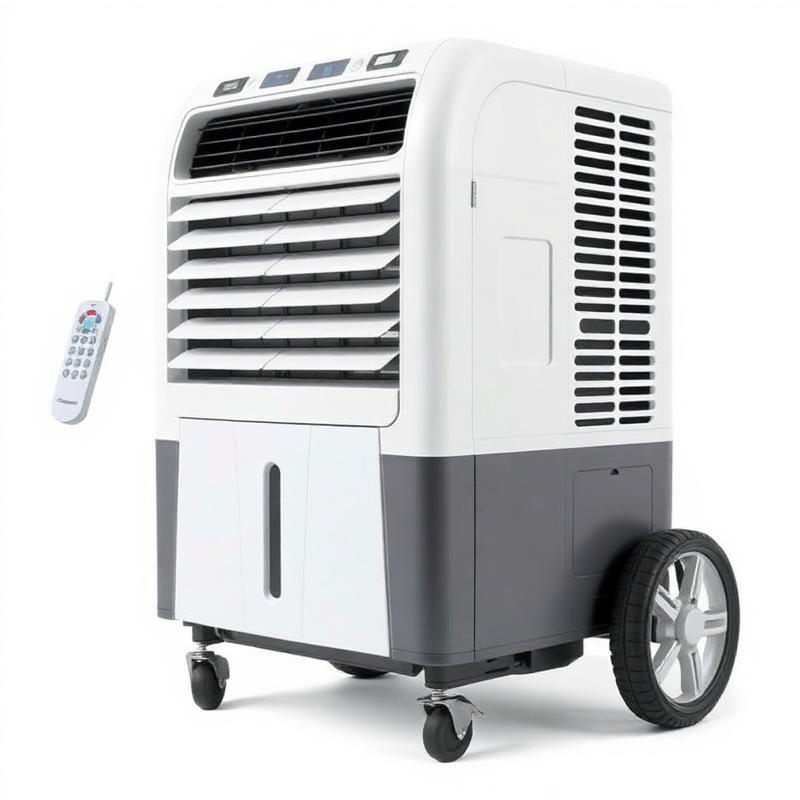 Krachtige Luchtkoeler op Wielen met Afstandsbediening - Mobiele Aircooler voor Grote Ruimtes