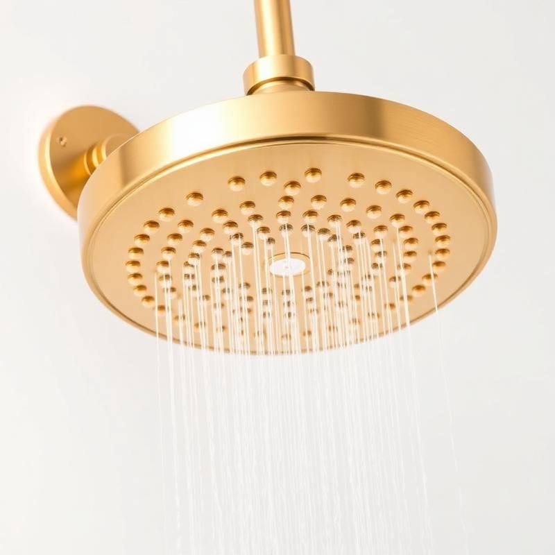 Gouden Messing Regendouche Set - Luxe Doucheset met Warme Afwerking