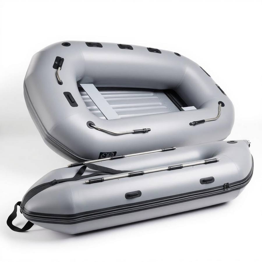 Inklapbare Rubberboot met Draagtas - Compacte Opblaasbare Boot voor Onderweg