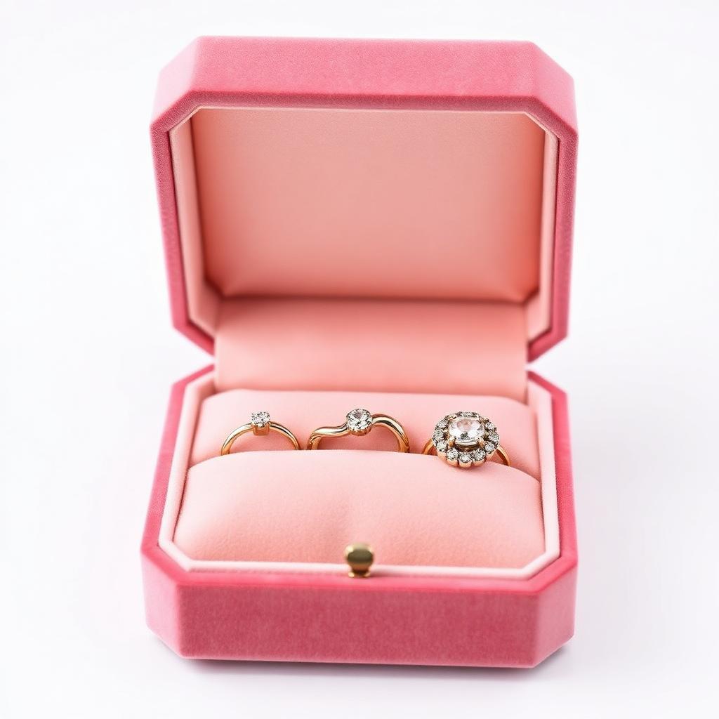 Elegante Velours Juwelendoos in Roze - Compacte Sieradenkist voor Ringen en Oorbellen