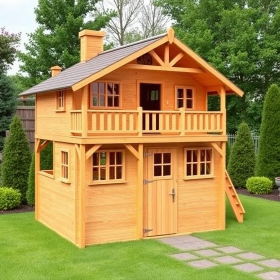 Groot Houten Speelhuis op Palen met Trap – Avontuurlijk Boomhut-Gevoel
