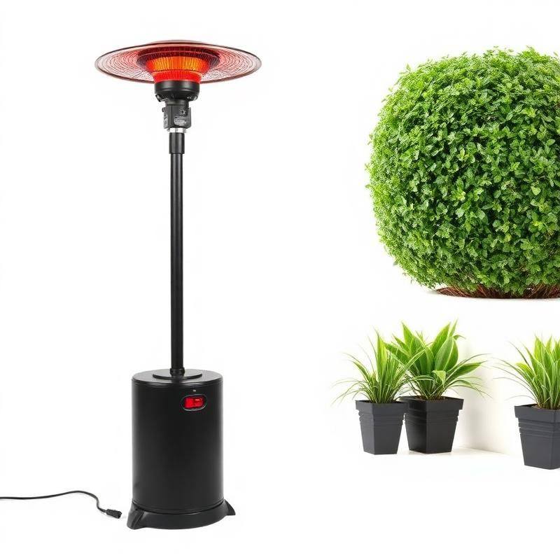 Elektrische Infrarood Terrasverwarmer Staand — Zuinige Patio Heater met Directe Warmte
