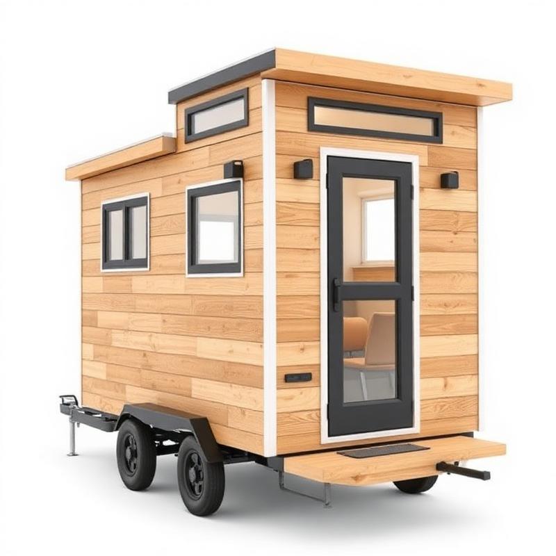 Compacte Tiny House op Wielen - Mobiele Mini Woning voor Flexibel Wonen