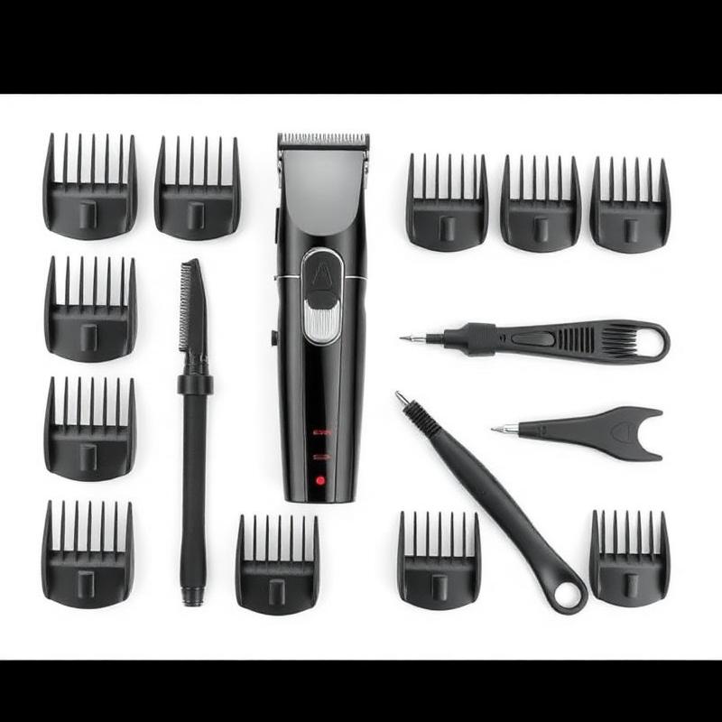 Complete Multi Haartrimmer Set — Barber Tondeuse met Veel Opzetstukken