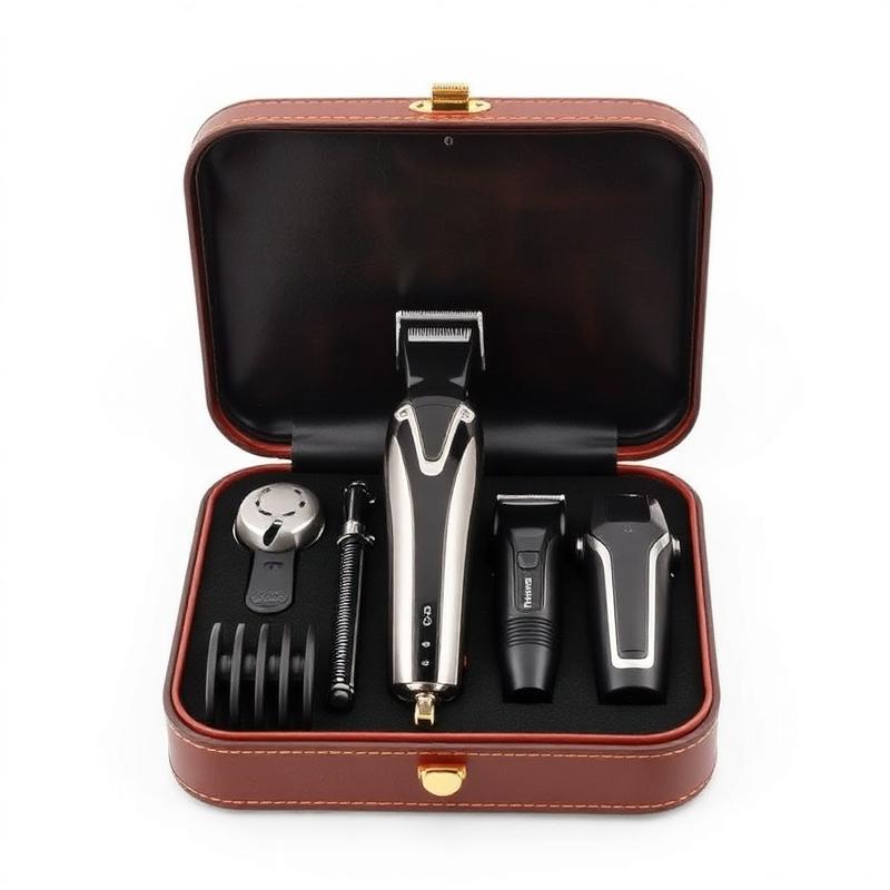 Premium Barber Tondeuse Set in Luxe Etui — Complete Kappersuitrusting