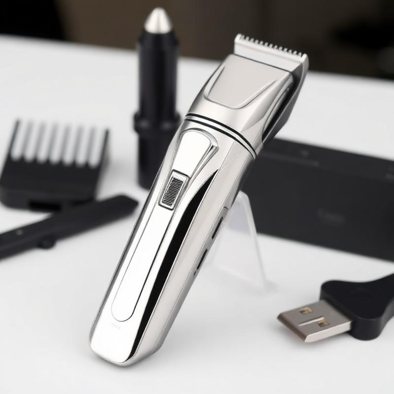 Chrome Cordless Haartrimmer — Barber Grade Draadloze Tondeuse