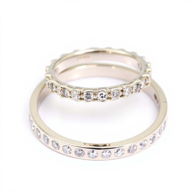 Witgouden Trouwring Set met Fonkelende Diamanten