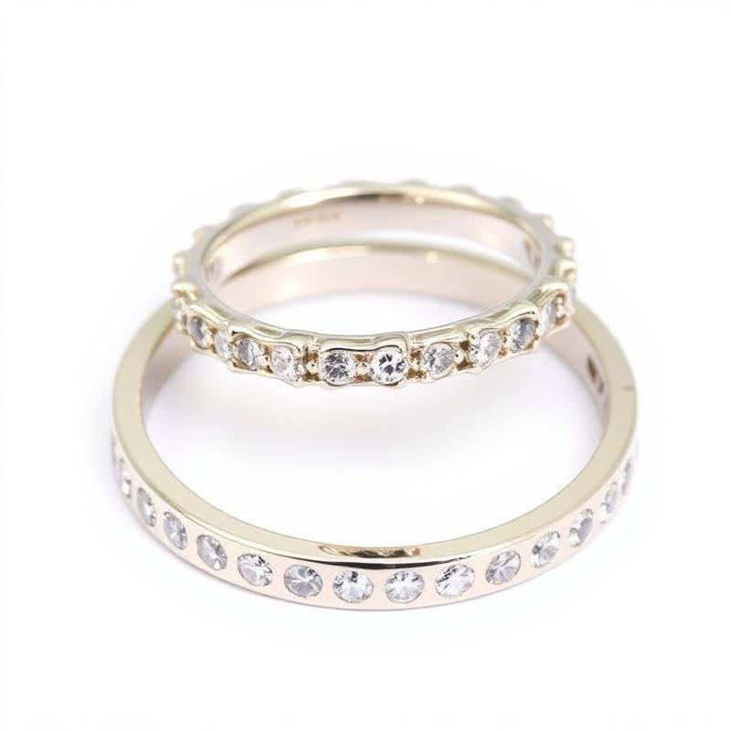 Witgouden Trouwring Set met Fonkelende Diamanten