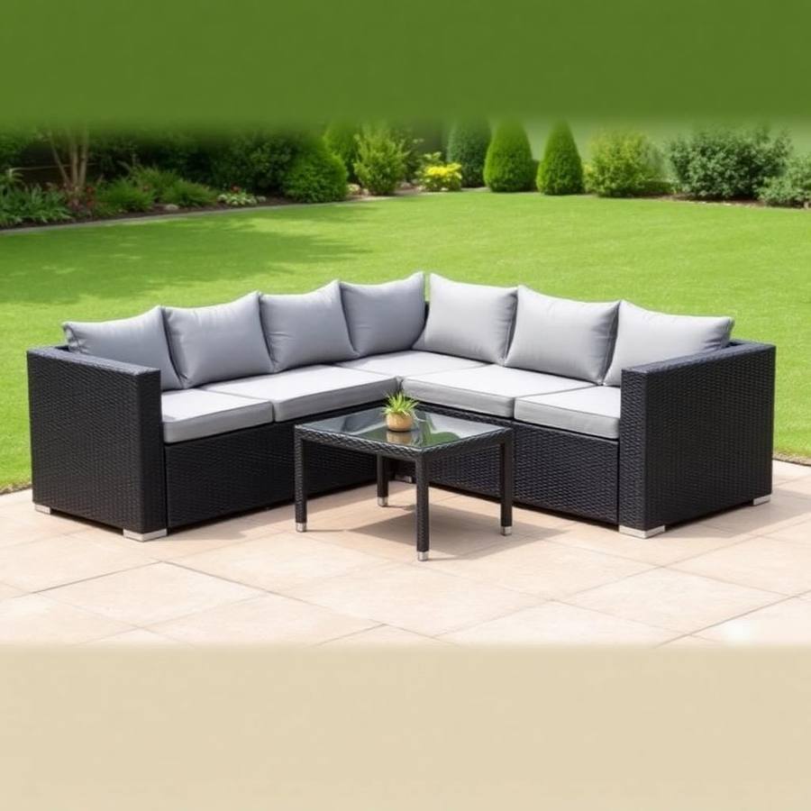 Houten Tuinbank Set — Warme Loungeset in Natuurlijke Uitstraling met Tafel