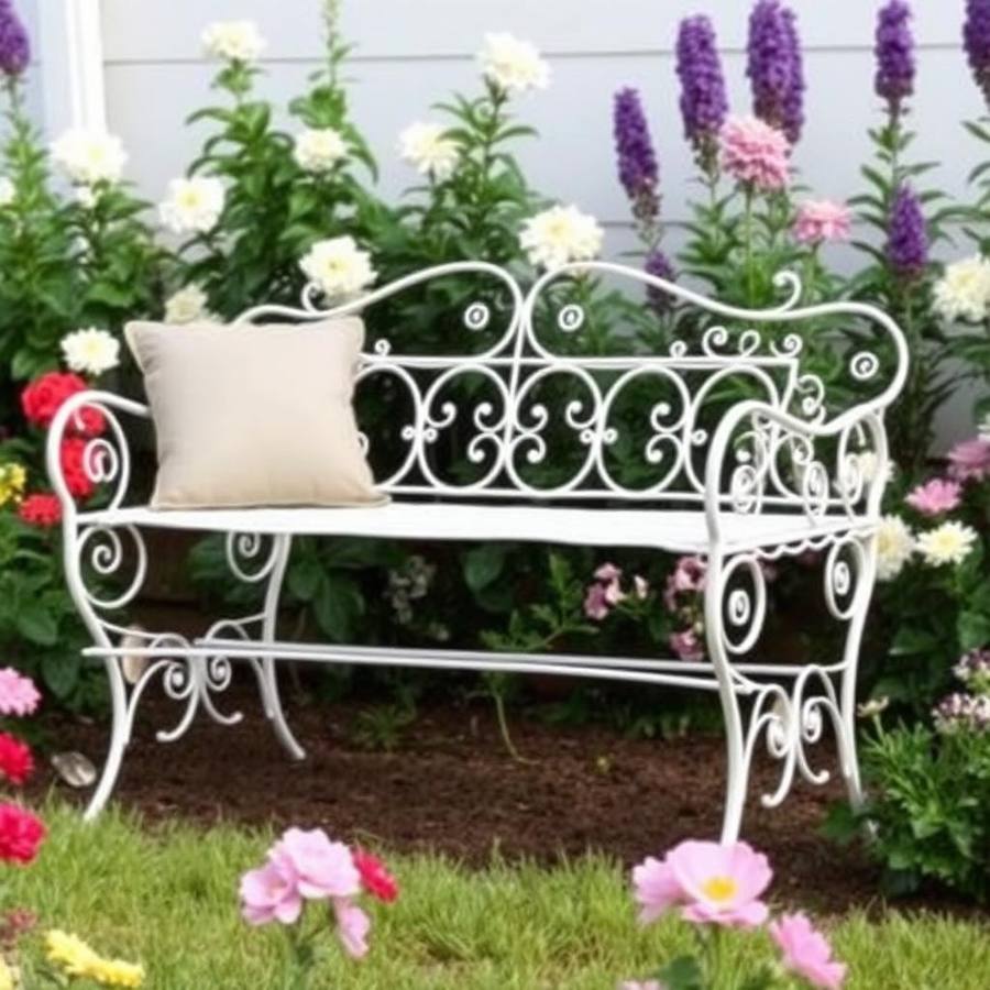 Loungeset met Verstelbare Rugleuning — Comfort Tuinbank Set om Languit te Relaxen