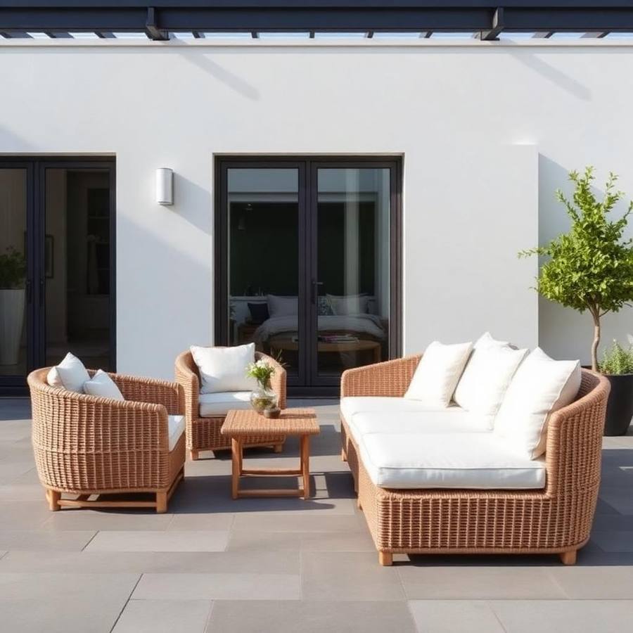Grote XL Loungeset voor het Hele Gezin — Ruime Tuinbank Set met Veel Zitplekken