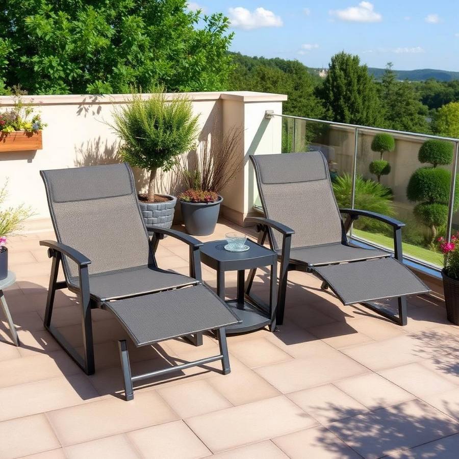 Loungeset met Verstelbare Ligstoelen – Tuinset met Relaxstoelen voor Zonnebaden