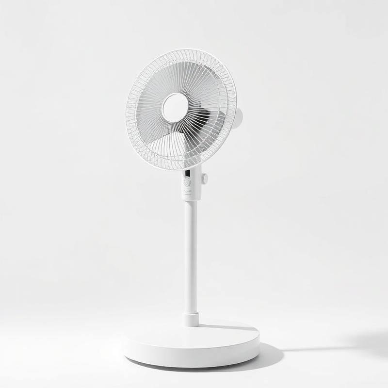 Moderne Statiefventilator met Instelbare Hoogte — Krachtige Zwenkventilator voor de Woonkamer